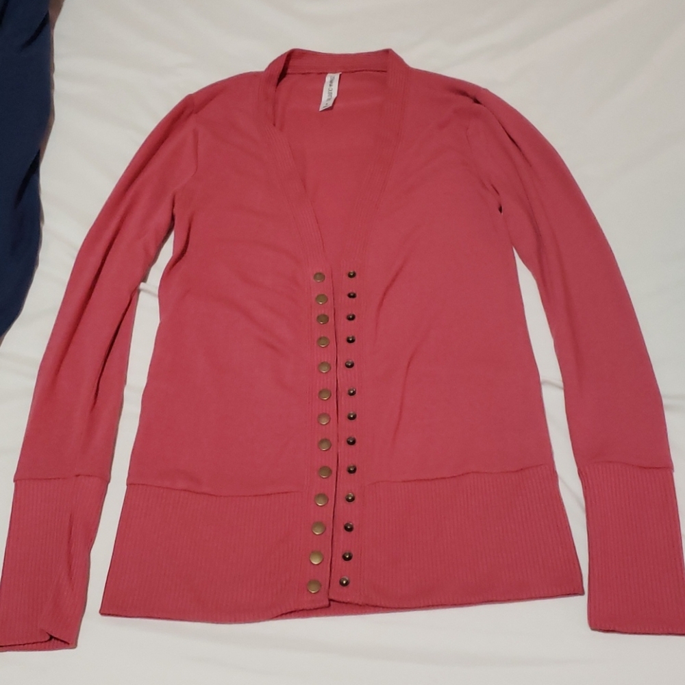 Zulily rose snap button cardigan